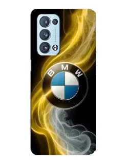Чехол для OPPO Reno6 Pro Plus 5G с картинкой «Золотистый дым BMW»