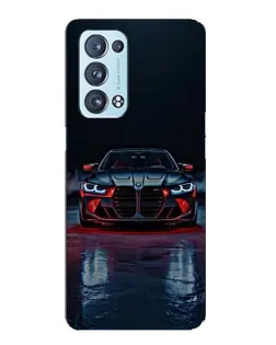 Чехол для OPPO Reno6 Pro Plus 5G с картинкой «BMW на мокрой дороге»