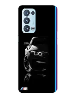 Чехол для OPPO Reno6 Pro Plus 5G с картинкой «Силуэт BMW в темноте»