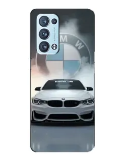 Чехол для OPPO Reno6 Pro Plus 5G с картинкой «BMW в белом дыму»