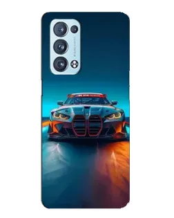Чехол для OPPO Reno6 Pro Plus 5G с картинкой «BMW — огни неона»