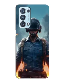 Чехол для OPPO Reno6 Pro Plus 5G с картинкой «PUBG — реалистичный герой»
