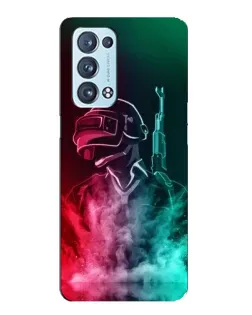 Чехол для OPPO Reno6 Pro Plus 5G с картинкой «PUBG — огненный воин»
