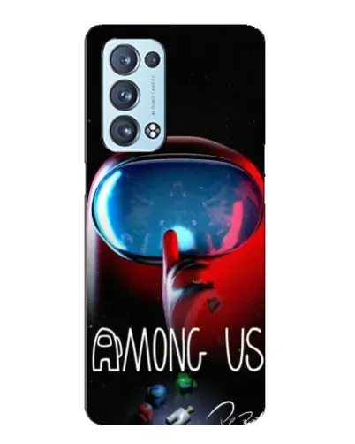Чехол для OPPO Reno6 Pro Plus 5G с картинкой «Красный импостер — макро»