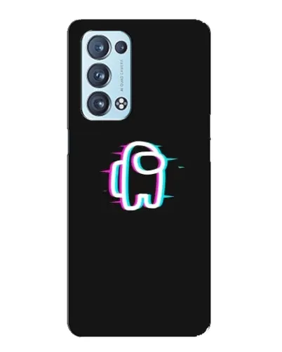 Чехол для OPPO Reno6 Pro Plus 5G с картинкой «Among Us неон»