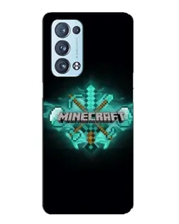 Чехол для OPPO Reno6 Pro Plus 5G с картинкой «Minecraft Diamond лого»