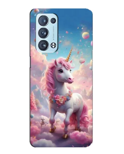 Чехол для OPPO Reno6 Pro Plus 5G с картинкой «Единорог среди облаков»