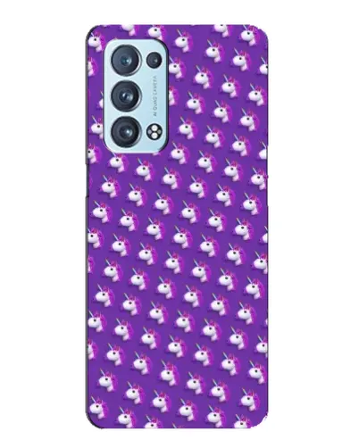 Чехол для OPPO Reno6 Pro Plus 5G с картинкой «Единороги на фиолетовом»