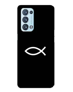 Чехол для OPPO Reno6 Pro Plus 5G с картинкой «Символ рыбы Jesus» Чехол для OPPO Reno6 Pro Plus 5G с картинкой «Символ рыбы Jesus»
