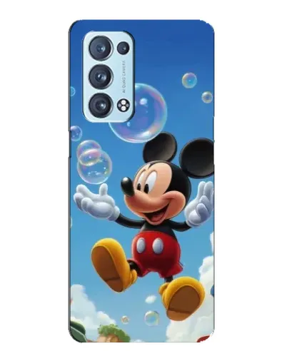 Чехол для OPPO Reno6 Pro Plus 5G с картинкой «Mickey и мыльные пузыри»