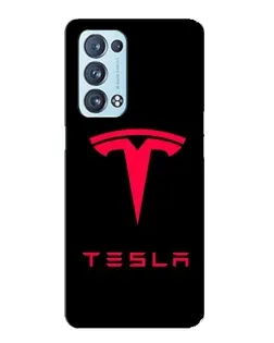 Чехол для OPPO Reno6 Pro Plus 5G с картинкой «Tesla Red Logo»