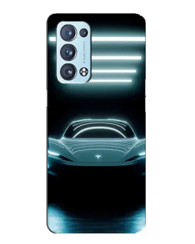 Чехол для OPPO Reno6 Pro Plus 5G с картинкой «Tesla в неоне» Чехол для OPPO Reno6 Pro Plus 5G с картинкой «Tesla в неоне»