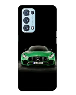 Чехол для OPPO Reno6 Pro Plus 5G с картинкой «Mercedes — неоновый лого»