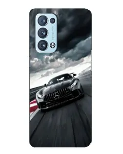 Чехол для OPPO Reno6 Pro Plus 5G с картинкой «Гоночный Mercedes AMG»