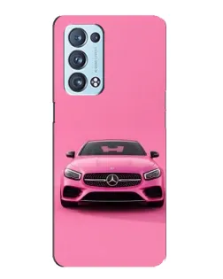 Чехол для OPPO Reno6 Pro Plus 5G с картинкой «Розовый Mercedes AMG»