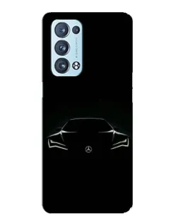Чехол для OPPO Reno6 Pro Plus 5G с картинкой «Mercedes — силуэт авто»