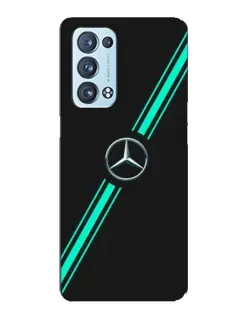 Чехол для OPPO Reno6 Pro Plus 5G с картинкой «Спортивные линии Mercedes»