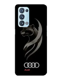 Чехол для OPPO Reno6 Pro Plus 5G с картинкой «Графика — пантера и Audi»