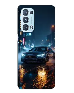 Чехол для OPPO Reno6 Pro Plus 5G с картинкой «Ночной город и Audi»