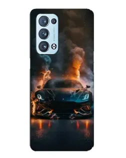 Чехол для OPPO Reno6 Pro Plus 5G с картинкой «Lamborghini дымная эстетика»
