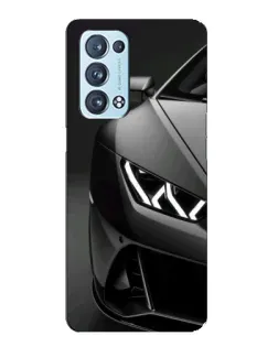 Чехол для OPPO Reno6 Pro Plus 5G с картинкой «Lamborghini фары детализация»