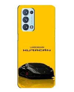 Чехол для OPPO Reno6 Pro Plus 5G с картинкой «Lamborghini Huracan черный»
