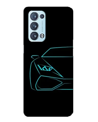 Чехол для OPPO Reno6 Pro Plus 5G с картинкой «Голубой силуэт Lamborghini» Чехол для OPPO Reno6 Pro Plus 5G с картинкой «Голубой силуэт Lamborghini»