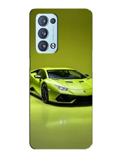 Чехол для OPPO Reno6 Pro Plus 5G с картинкой «Салатовый Lamborghini Huracan»