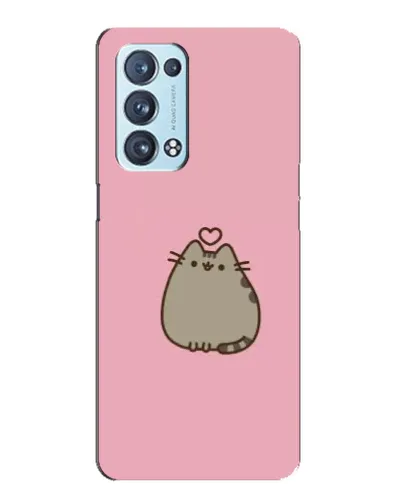 Чехол для OPPO Reno6 Pro Plus 5G с картинкой «Pusheen сердце» Чехол для OPPO Reno6 Pro Plus 5G с картинкой «Pusheen сердце»