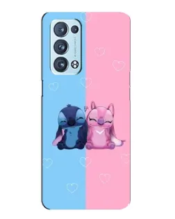 Чохол для OPPO Reno6 Pro Plus 5G з картинкою «Stitch та Angel Love»