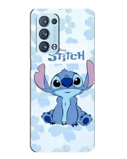 Чохол для OPPO Reno6 Pro Plus 5G з картинкою «Stitch серед квітів»
