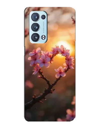 Чехол для OPPO Reno6 Pro Plus 5G с картинкой «Розовый цвет сердце на фоне заката» Чехол для OPPO Reno6 Pro Plus 5G с картинкой «Розовый цвет сердце на фоне заката»