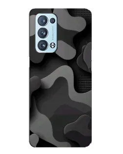 Чехол для OPPO Reno6 Pro Plus 5G с картинкой «Темный абстрактный камуфляж»