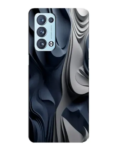 Чехол для OPPO Reno6 Pro Plus 5G с картинкой «Объемные синие складки» Чехол для OPPO Reno6 Pro Plus 5G с картинкой «Объемные синие складки»