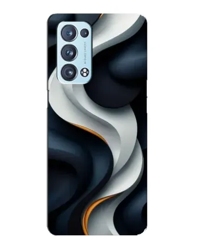Чехол для OPPO Reno6 Pro Plus 5G с картинкой «Объемные черно-белые ленты» Чехол для OPPO Reno6 Pro Plus 5G с картинкой «Объемные черно-белые ленты»