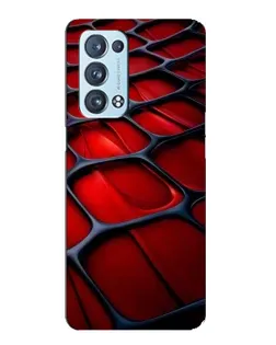 Чехол для OPPO Reno6 Pro Plus 5G с картинкой «Красная глянцевая сетка»