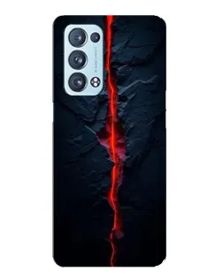 Чехол для OPPO Reno6 Pro Plus 5G с картинкой «Kрасная лавовая трещина»