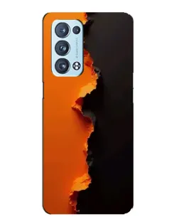 Чехол для OPPO Reno6 Pro Plus 5G с картинкой «Оранжевый разлом»