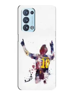 Чехол для OPPO Reno6 Pro Plus 5G с картинкой «Акварельный Месси Барселона» Чехол для OPPO Reno6 Pro Plus 5G с картинкой «Акварельный Месси Барселона»