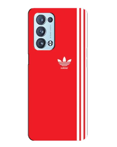 Чехол для OPPO Reno6 Pro 5G с картинкой «Красный минимализм Adidas»