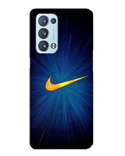 Чехол для OPPO Reno6 Pro 5G с картинкой «Синий пульс Nike» Чехол для OPPO Reno6 Pro 5G с картинкой «Синий пульс Nike»