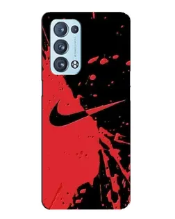 Чехол для OPPO Reno6 Pro 5G с картинкой «Красные брызги Nike» Чехол для OPPO Reno6 Pro 5G с картинкой «Красные брызги Nike»