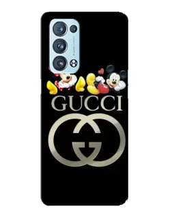 Чехол для OPPO Reno6 Pro 5G с картинкой «Gucci — герои Disney»