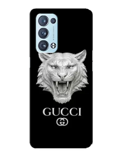 Чехол для OPPO Reno6 Pro 5G с картинкой «Gucci — серебряный лев» Чехол для OPPO Reno6 Pro 5G с картинкой «Gucci — серебряный лев»