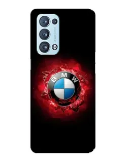Чехол для OPPO Reno6 Pro 5G с картинкой «Логотип BMW — вспышка»