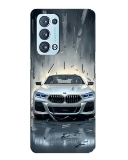 Чехол для OPPO Reno6 Pro 5G с картинкой «BMW в свете фар»