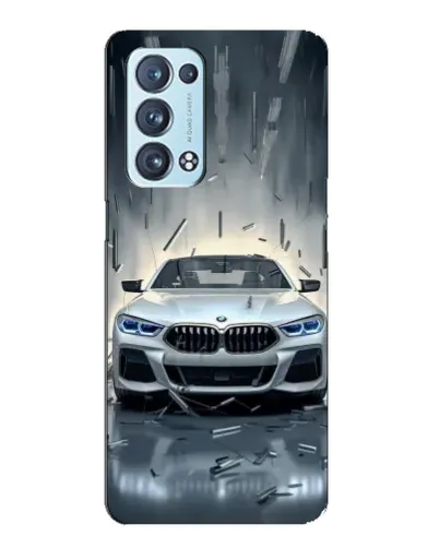Чехол для OPPO Reno6 Pro 5G с картинкой «BMW в свете фар»