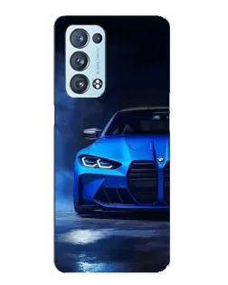 Чехол для OPPO Reno6 Pro 5G с картинкой «Голубая BMW M4»