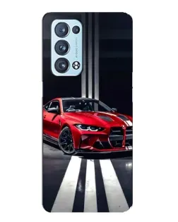 Чехол для OPPO Reno6 Pro 5G с картинкой «Красная BMW на дороге»