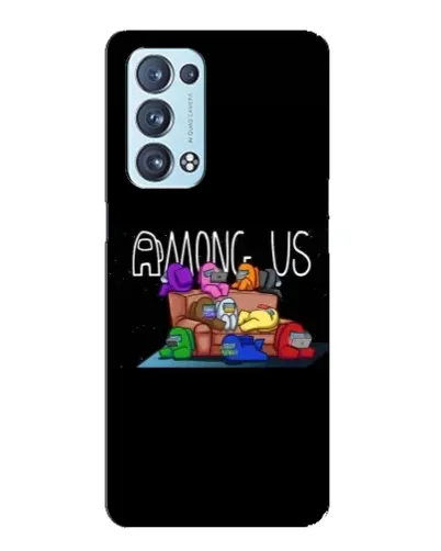 Чехол для OPPO Reno6 Pro 5G с картинкой «Логотип Among Us»